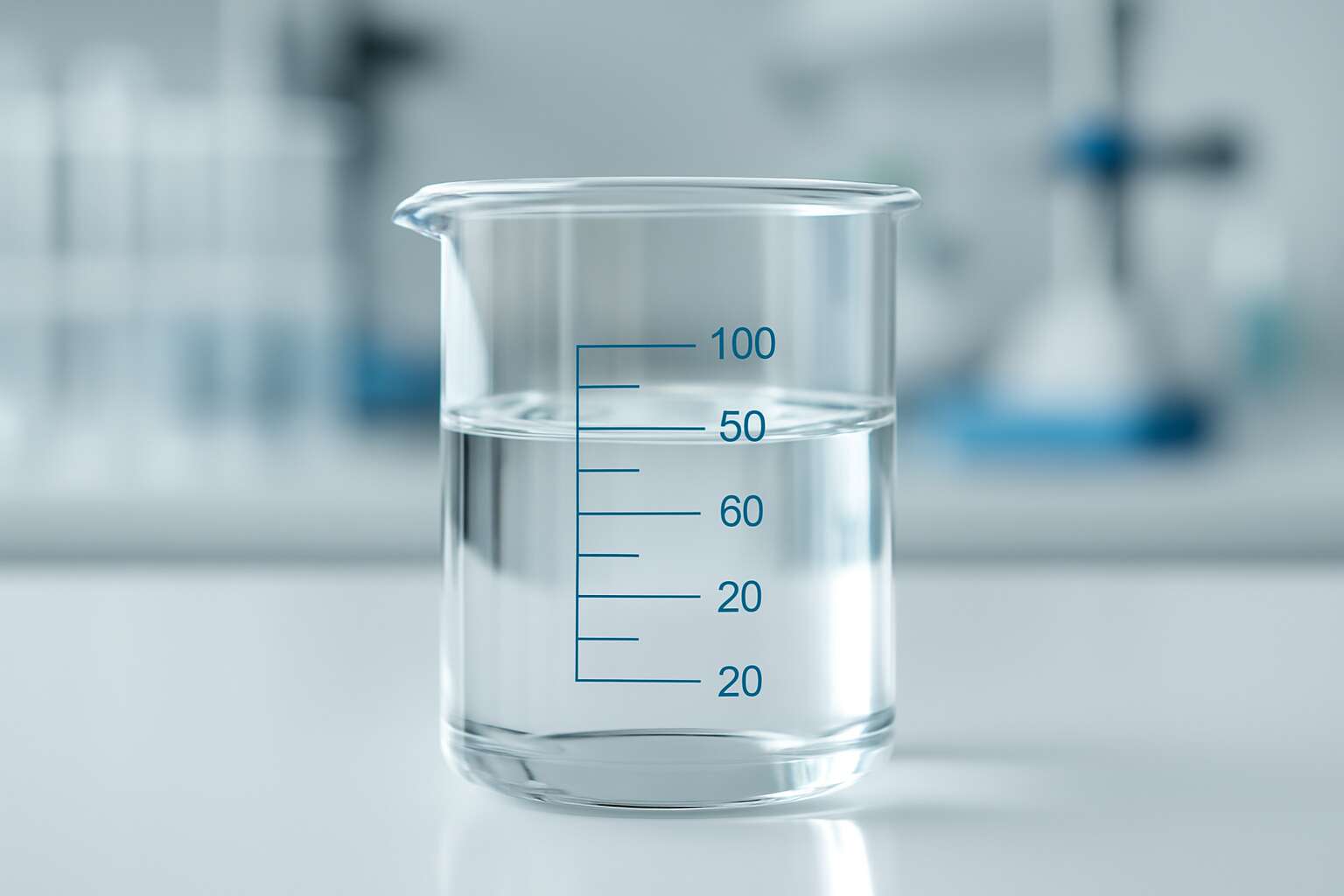 lab equipment holding 100ml of water (ebkare)
