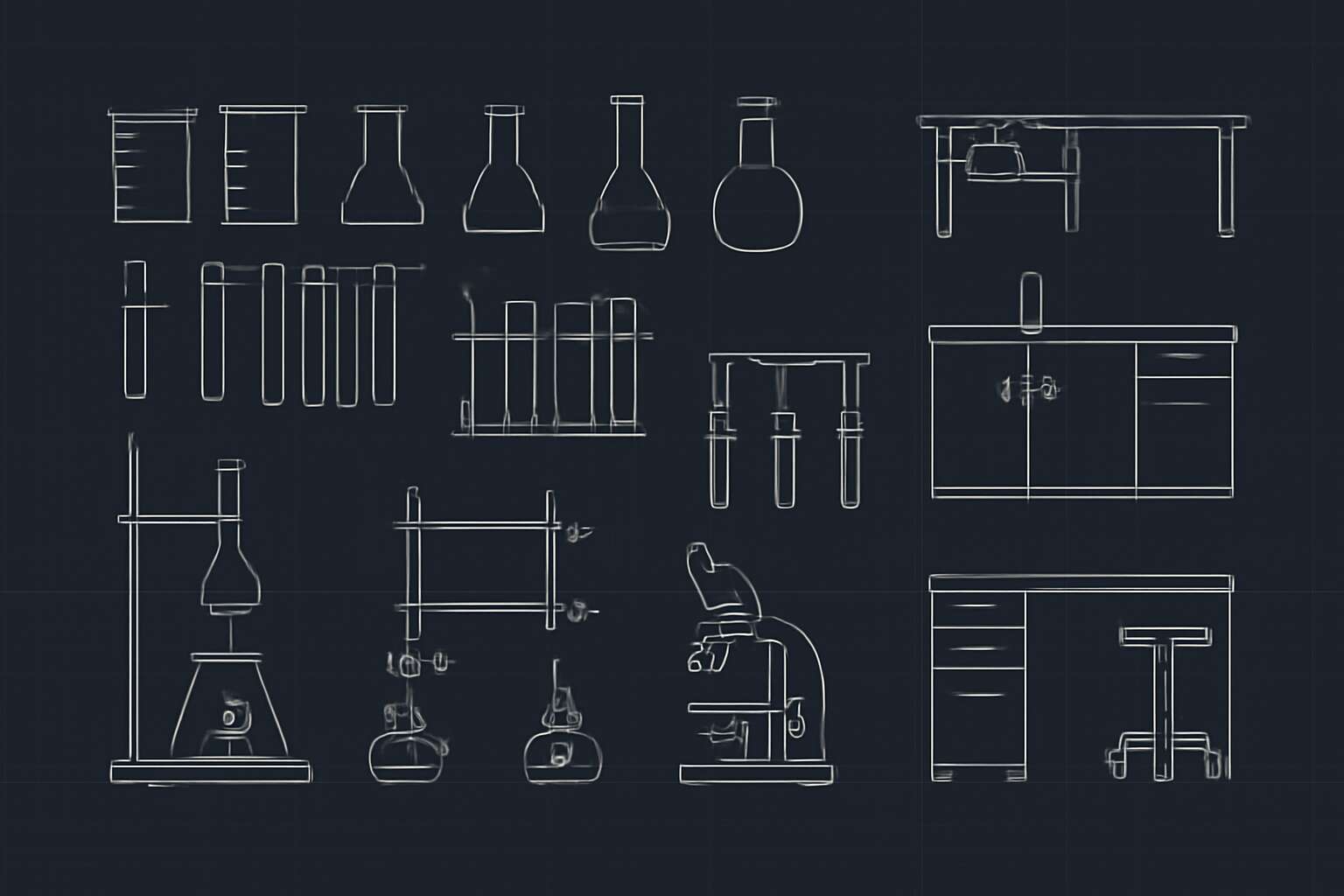 lab equipment cad blocks